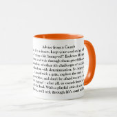 Grappig advies van een kameel mok (Voorkant rechts)