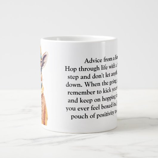 Grappig advies van een kangoeroe grote koffiekop (Voorkant)