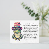 Grappig advies van een kikker briefkaart (Staand voorkant)