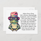 Grappig advies van een kikker briefkaart (Voorkant / Achterkant)