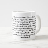 Grappig advies van een kip grote koffiekop (Voorkant rechts)