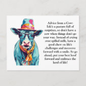 Grappig advies van een Koe Briefkaart (Voorkant)