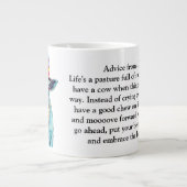 Grappig advies van een Koe Grote Koffiekop (Voorkant)