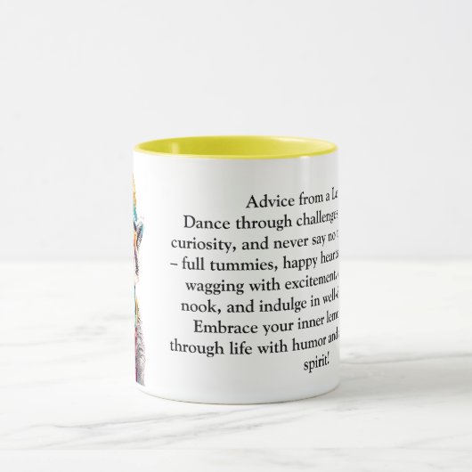 Grappig advies van een Lemur Mok (Midden)