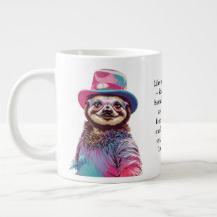 Grappig advies van een luiaard grote koffiekop