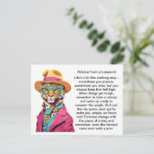 Grappig advies van een luipaard briefkaart (Staand voorkant)