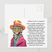 Grappig advies van een luipaard briefkaart (Voorkant / Achterkant)