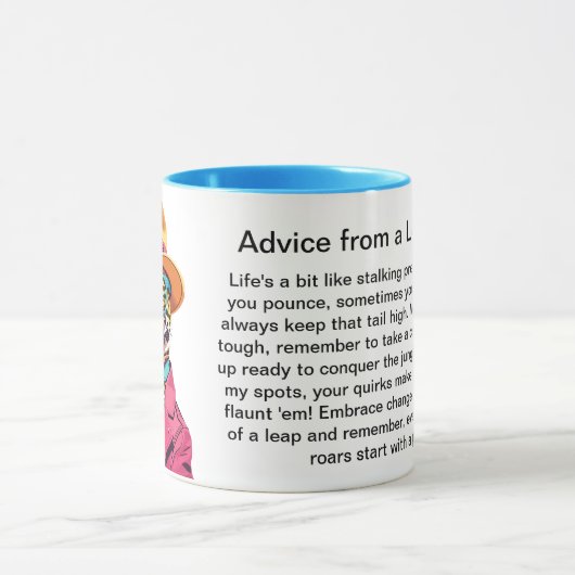 Grappig advies van een luipaard mok (Midden)
