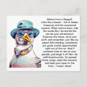 Grappig advies van een meeuw briefkaart (Voorkant)