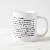 Grappig advies van een meeuw grote koffiekop (Rechts)