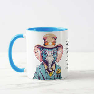 Grappig advies van een olifant mok