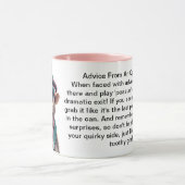 Grappig advies van een oppossum mok (Midden)