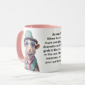 Grappig advies van een oppossum mok (Voorkant links)