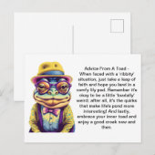 Grappig advies van een pad briefkaart (Voorkant / Achterkant)