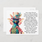 Grappig advies van een pauw briefkaart (Voorkant / Achterkant)