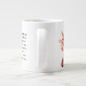 Grappig advies van een pauw grote koffiekop (Achterkant)