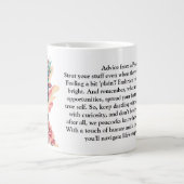 Grappig advies van een pauw grote koffiekop (Voorkant)