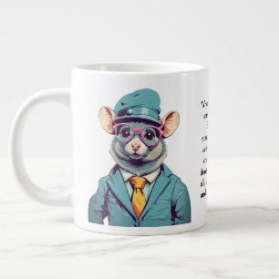 Grappig advies van een rat grote koffiekop