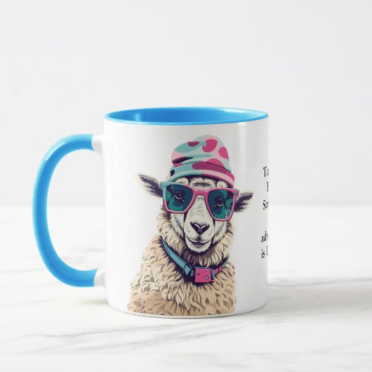 Grappig advies van een schaap mok (Links)