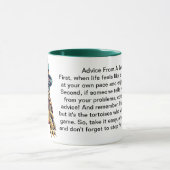 Grappig advies van een schildpad mok (Midden)