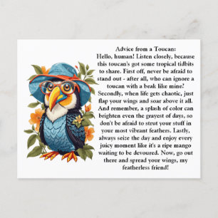 Grappig advies van een Toucan Briefkaart