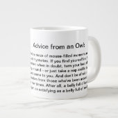 Grappig advies van een uil grote koffiekop (Voorkant rechts)