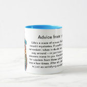 Grappig advies van een uil mok (Midden)