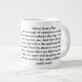 Grappig advies van een varken grote koffiekop (Voorkant rechts)