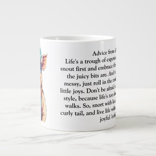 Grappig advies van een varken grote koffiekop (Voorkant)