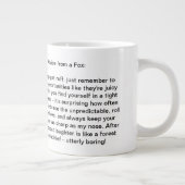 Grappig advies van een vos grote koffiekop (Rechts)