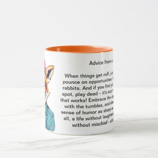 Grappig advies van een vos mok (Midden)