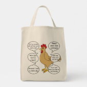 Grappig advies van moederkip boodschappenlijst tote bag (Achterkant)