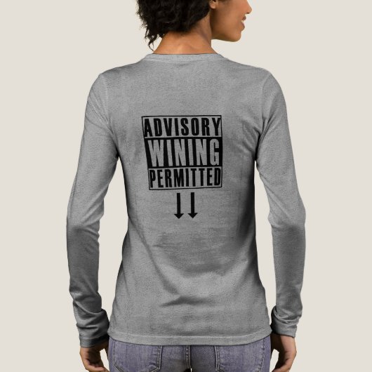 Grappig Advies: Wining Toegestaan Tri-Blend Shirt (Achterkant)