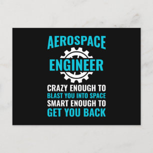 Grappig Aerospace Engineer citaat Briefkaart