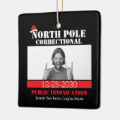 Grappig Afbeelding Matching Familie Kerst Pajama Keramisch Ornament (Links)