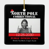 Grappig Afbeelding Matching Familie Kerst Pajama Keramisch Ornament (Achterkant)