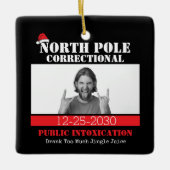 Grappig Afbeelding Matching Familie Kerst Pajama Keramisch Ornament (Voorkant)