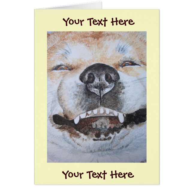 grappig afbeelding van akita die een schattige hon (Voorkant)