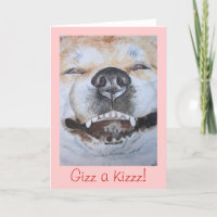 grappig afbeelding van akita glimlachend met leuke