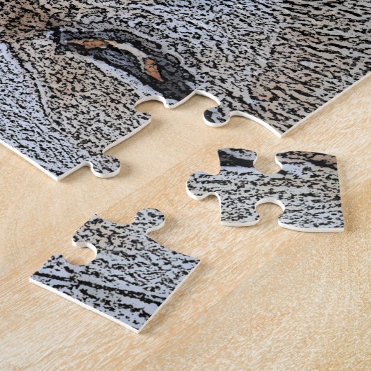 Grappig afbeelding van glimlachende hondenpuzzel legpuzzel (Zijkant)