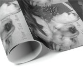 grappig afbeelding van schattige hond gekleed voor cadeaupapier (Rol Hoek)