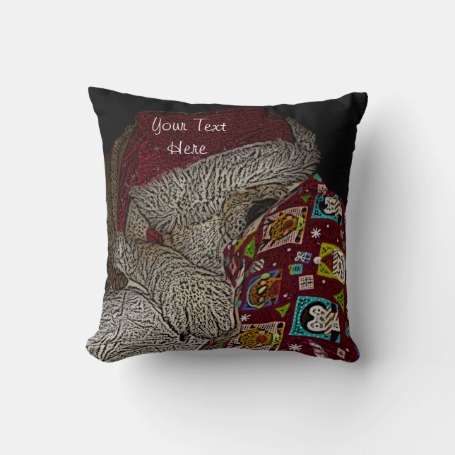 grappig afbeelding van schattige hond gekleed voor kussen (Voorkant)