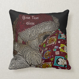 grappig afbeelding van schattige hond gekleed voor kussen