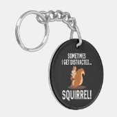 GRAPPIG AFGELEID EEKHOORN Dierenpark Boerderij Sleutelhanger (Voorkant Links)