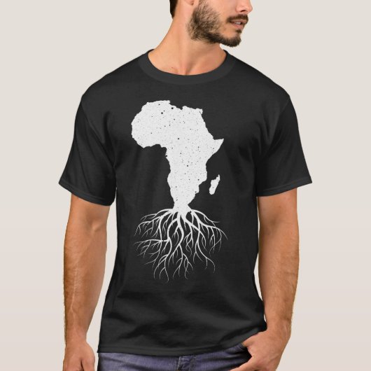 Grappig Afrika Kunst voor mannen, Afrikaans-Amerik T-shirt (Voorkant)