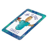 Grappig Afro-Amerikaanse Mannelijke Cartoon Cruise Magneet (Linkerzijde)