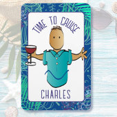 Grappig Afro-Amerikaanse Mannelijke Cartoon Cruise Magneet