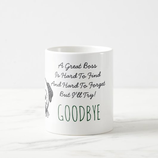 GRAPPIG Afscheid BOSS Mok - Lastig te vergeten PUG (Center)