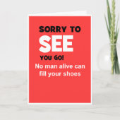 grappig afscheid kaart (Voorkant)