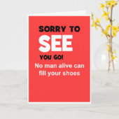 grappig afscheid kaart (Gele Bloem)